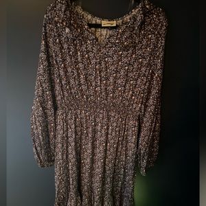 Midi floral print dress